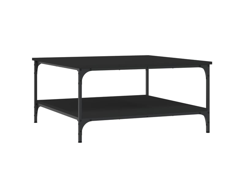  Table de chevet - table basse noir 80x80x40 cm bois d'ingénierie  - Conforama A