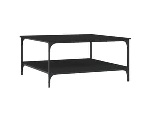 Table de chevet - table basse noir 80x80x40 cm bois d'ingénierie