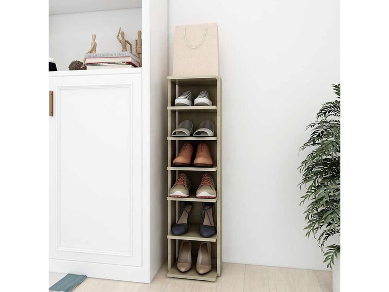  Meuble à chaussure, armoire à chaussures chêne sonoma 27,5x27x102 cm  - Conforama B
