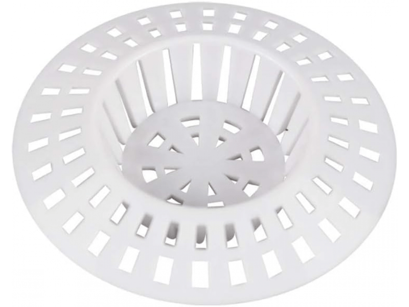  Jeu de 2 filtres d'évier de cuisine en plastique pour salle de bain - 7 cm - blanc - économique et durable  - Conforama D