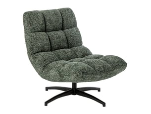 Fauteuil matelassé en tissu corentin 95cm vert
