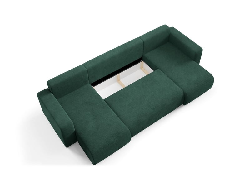  Canapé d'angle convertible evora u vert  - Conforama E
