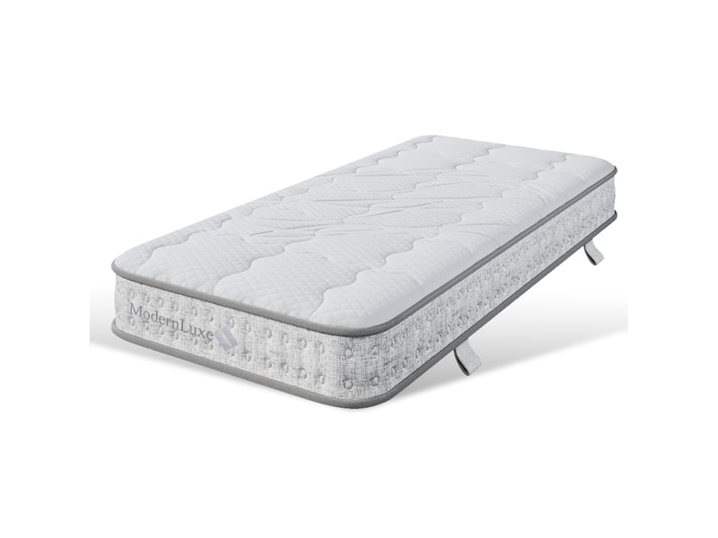  Matelas à ressorts ensachés 90x190 cm,fermeté h3,7 zones de confort,mousse froide,certifié oeko-tex,15 cm,livré roulé,blanc  - Conforama A