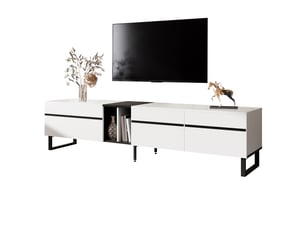 Meuble tv coloris blanc 180 cm LPOSPI