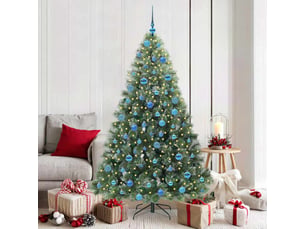 Sapin de noël artificiel, arbre de noël avec 300 led vert 180 cm pe et pvc shl899