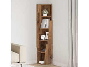 Meuble d'angle, meuble de rangement salon 27,5x27x140cm bois d'ingénierie bois ancien