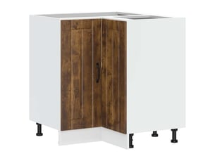 Armoire d'angle de cuisine lucca chêne fumé bois d'ingénierie