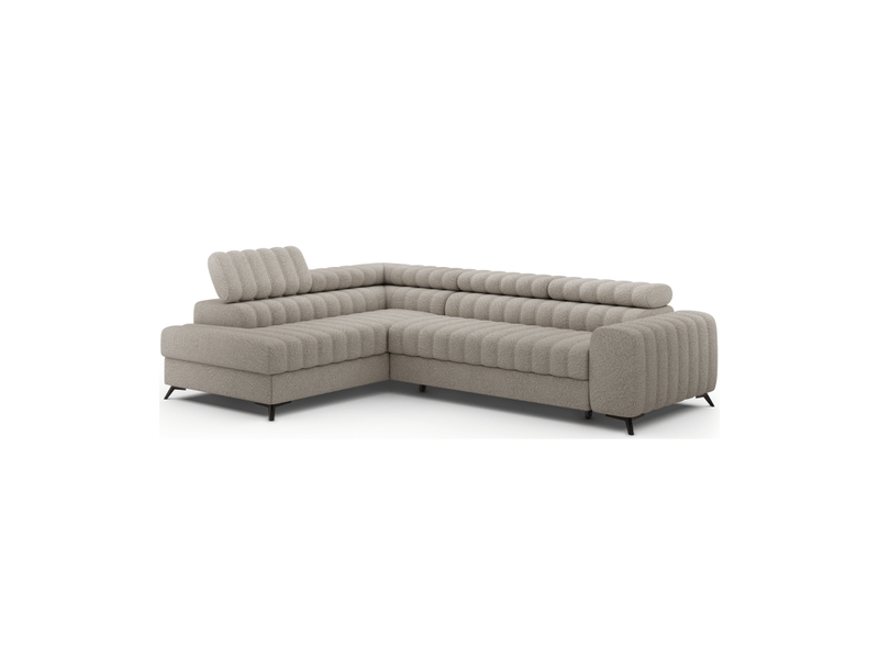  Canapé d'angle collection kanedojo coloris beige  - Conforama D