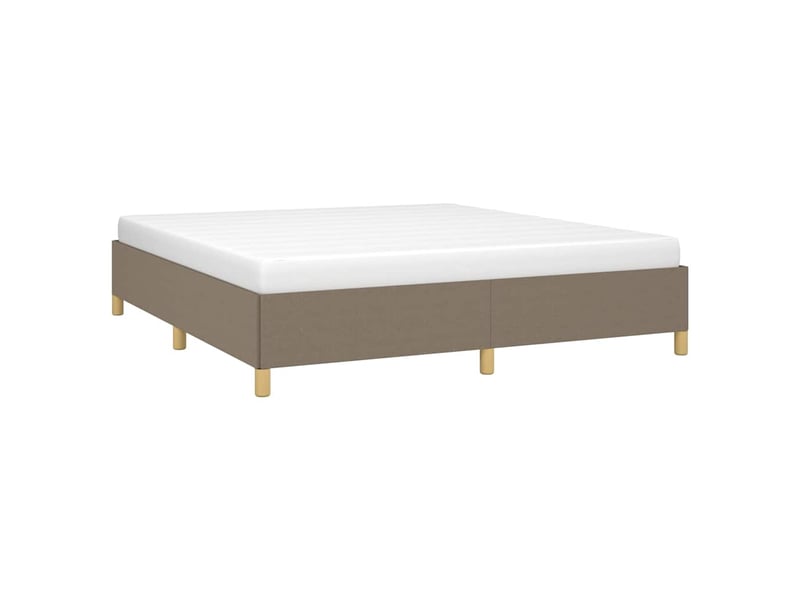  Lit double- lit adulte -  cadre de lit sans matelas taupe 180x200 cm tissu  - Conforama B