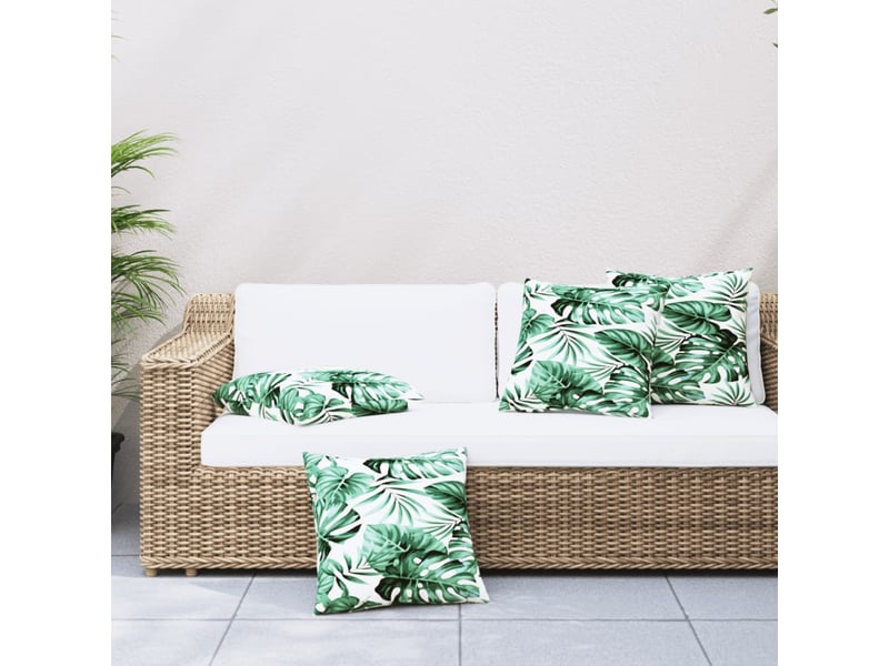  Lot de 4 coussins de canapé, coussins décoratifs motif de feuilles 60x60 cm tissu cf59226  - Conforama B