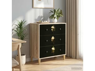 Commode 1 tiroir(s) <strong></strong> <strong></strong> coloris bois clair largeur 66 cm