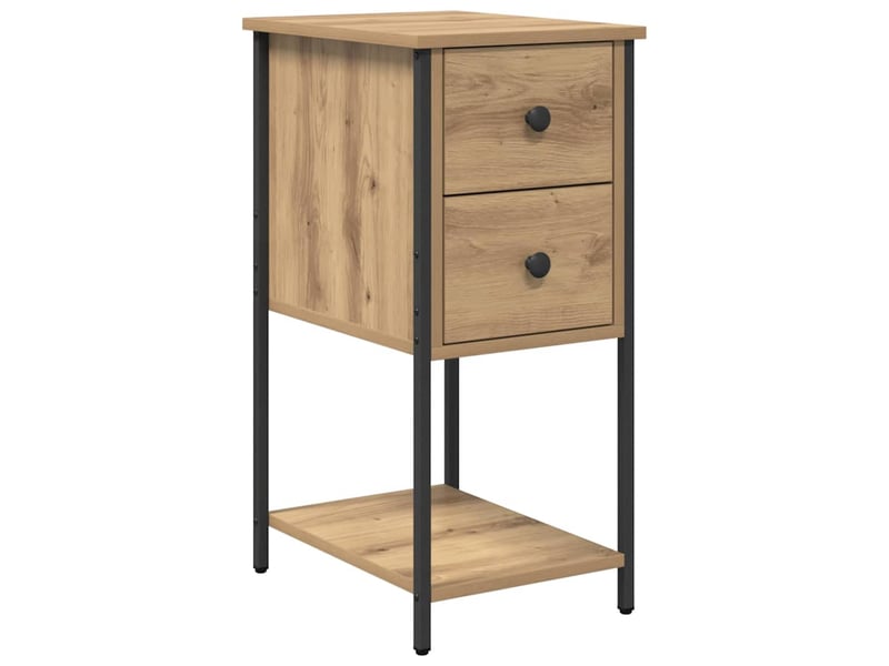  Table de chevet - cabinet de chevet - table de nuit 2 pc chêne artisanal 32 x 42 x 70 cm  - Conforama D