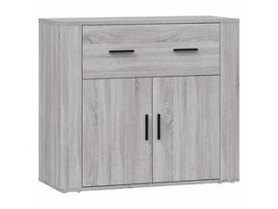 Buffet - bahut - meuble de rangement sonoma gris 80x33x70 cm bois d'ingénierie