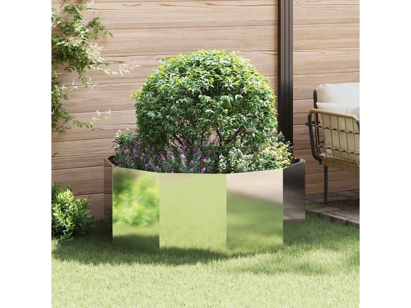  Jardinière - bac à fleurs argent 120 x 120 x 50 cm acier galvanisé  - Conforama B