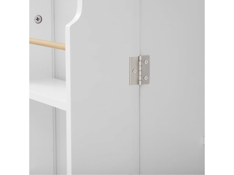 Buffet 3 portes et 1 tiroir avec étagères réglables pour salon et salle à manger en mdf blanc - Conforama D