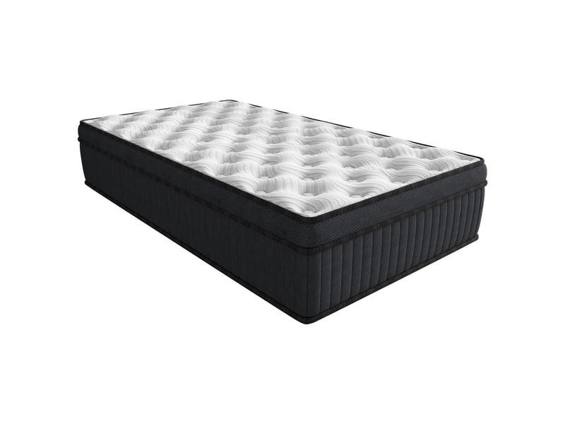  Matelas ressorts ensachés 90x200 cm somniae , accueil mémoire de forme, 25 cm d'épaisseur, noir  - Conforama A