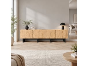 Meuble tv coloris naturel 180 cm STILVORA