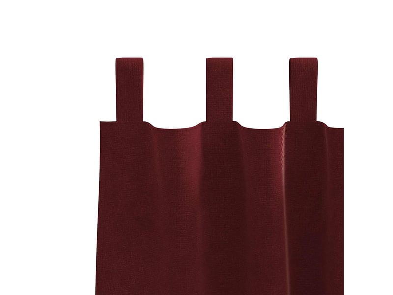  Lot de 2 rideaux, rideaux de fenêtre bordeaux 140 x 260 cm velours cf44012  - Conforama E