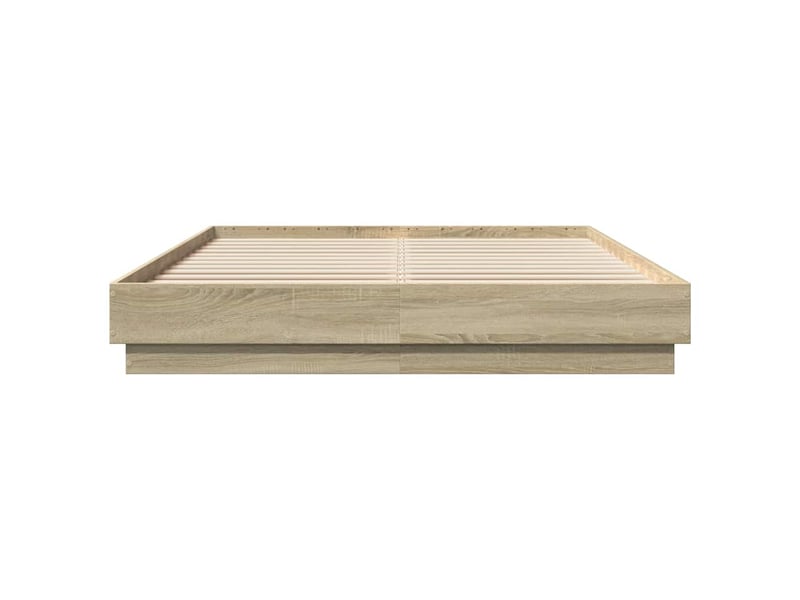  Lit double- lit adulte -  cadre de lit sans matelas chêne sonoma 160x200 cm  - Conforama C