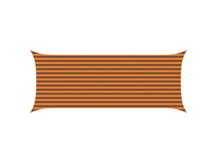Voile d'ombre - voile d'ombrage - voile parasol orange et marron 2 x 5 m 100 % polyester oxford