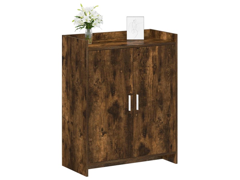  Meuble à chaussure, cabinet à chaussures avec stockage chêne fumé 73,5x36x92 cm shl3332  - Conforama C