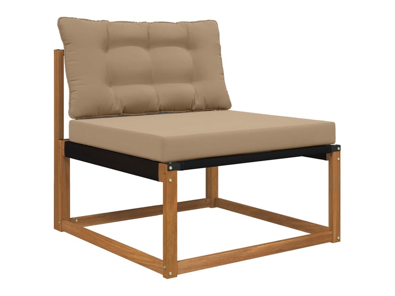  Coussin de canapé d'extérieur, coussin de chaise polyester taupe 80 x 68,5 cm cf54165  - Conforama C