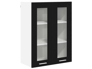 Meuble de rangement, armoire suspendue chêne noir 60x31x80cm bois d'ingénierie shl2116