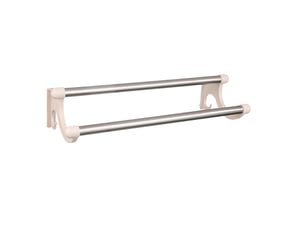 Double serviette support mural, beige, acier inoxydable en plastique, sac de serviette
