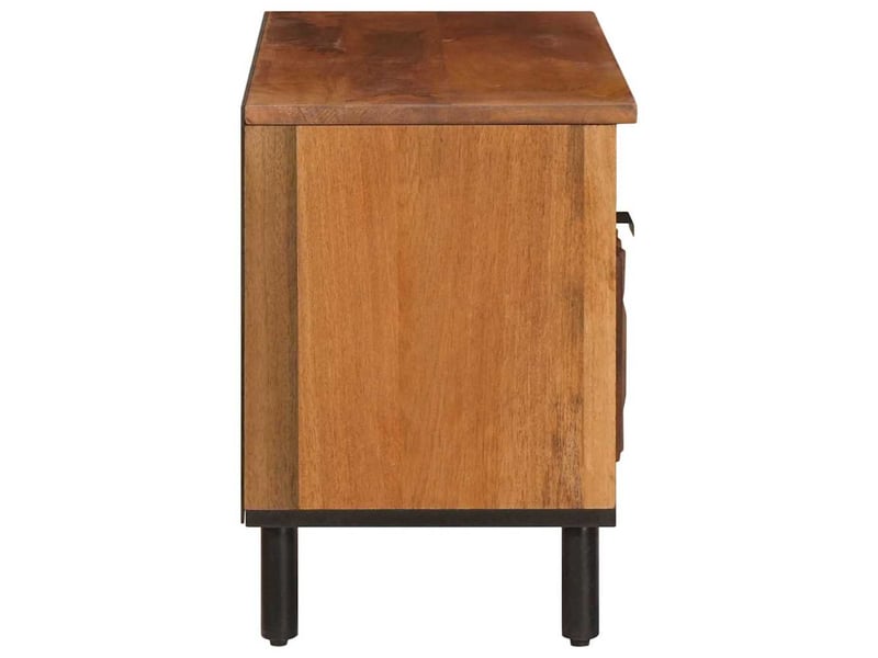 Meuble tv - banc tv - meuble de rangement avec tiroir finition acacia brun 80 x 33 x 46 cm  - Conforama D