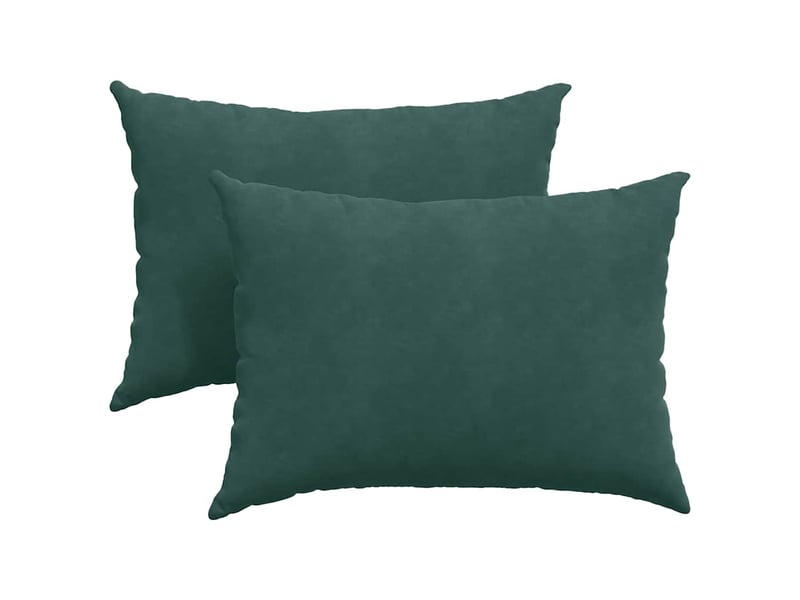 Lot de 2 coussins de canapé, coussins décoratifs vert foncé 70 x 50 cm cf59193 - Conforama A