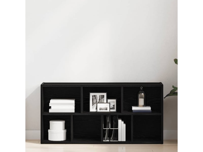  Bibliothèque, meuble de rangement salon en chêne noir 50 x 25 x 104 cm bois d'ingénierie  - Conforama C