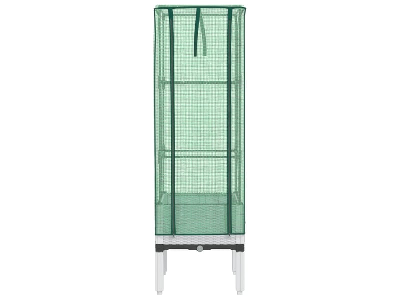  Jardinière - bac à fleurs surélevée avec housse aspect rotin 40x40x140 cm  - Conforama D