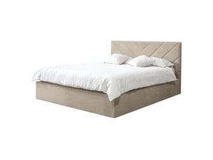 Lit coffre 160x200 cm BOBOCHIC  ROMANE coloris beige