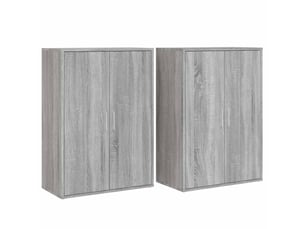 Buffets 2 pcs - bahut - meuble de rangement sonoma gris 60x31x84 cm bois d'ingénierie