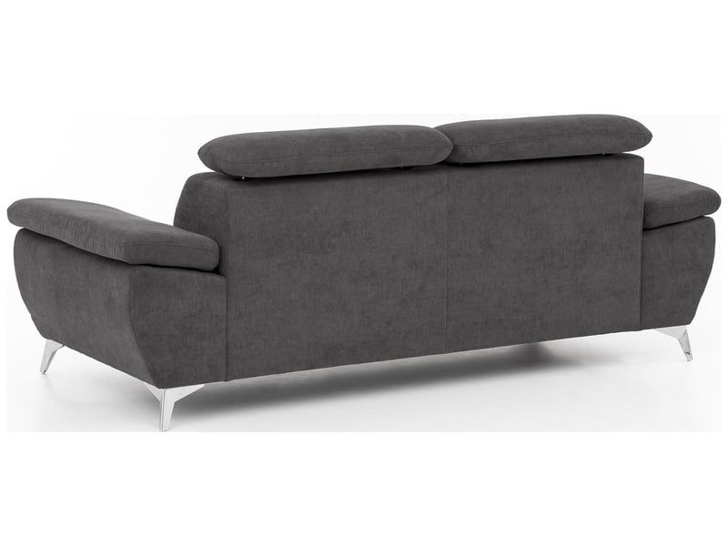 Canapé droit 3 places en tissu ALLY 2 coloris anthracite - Conforama D