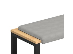 Coussin de banc, coussin d'assise, coussin de canapé microfibre gris clair profondeur 35 cm cf52885