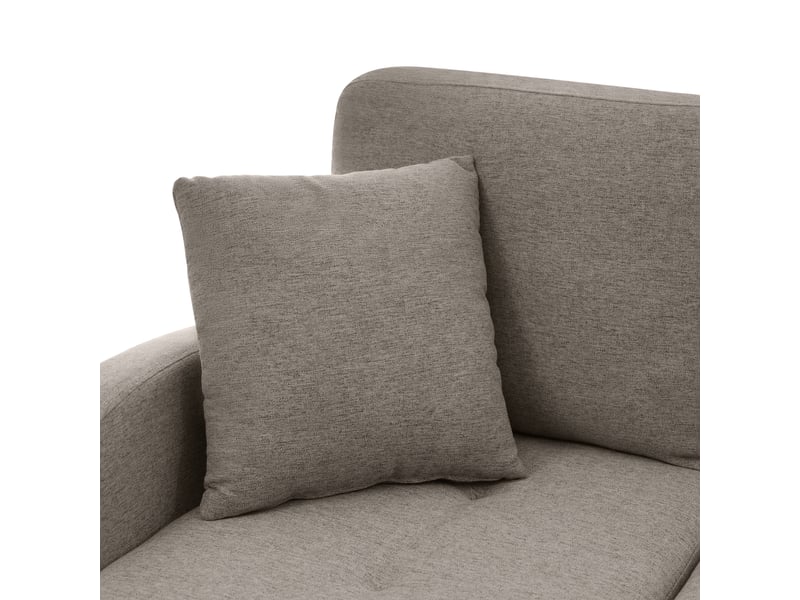  Canapé d'angle en l avec méridienne modulable, canapé 3 places compact en tissu respirant coton et lin, 166x118x77 cm, gris  - Conforama R
