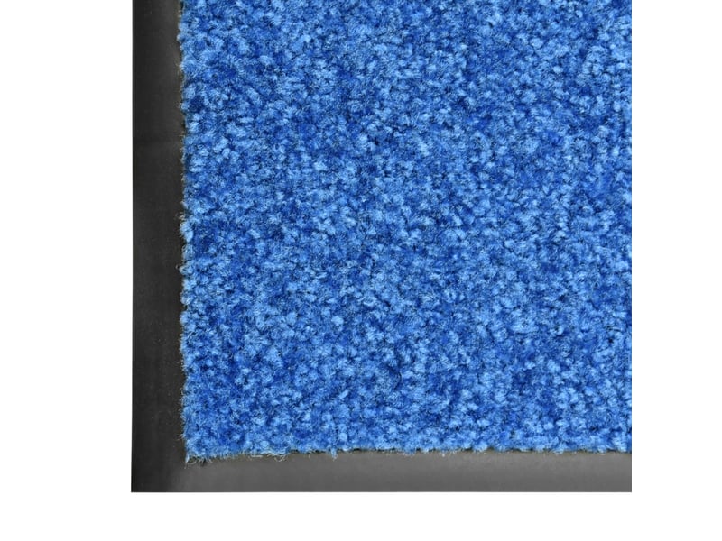 Paillasson lavable 40 x 60 cm polyamide bleu pvc antidérapant dec040601  - Conforama E