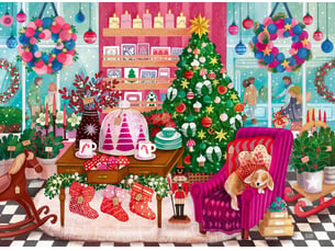 Puzzle 500 pièces - magasin de noël