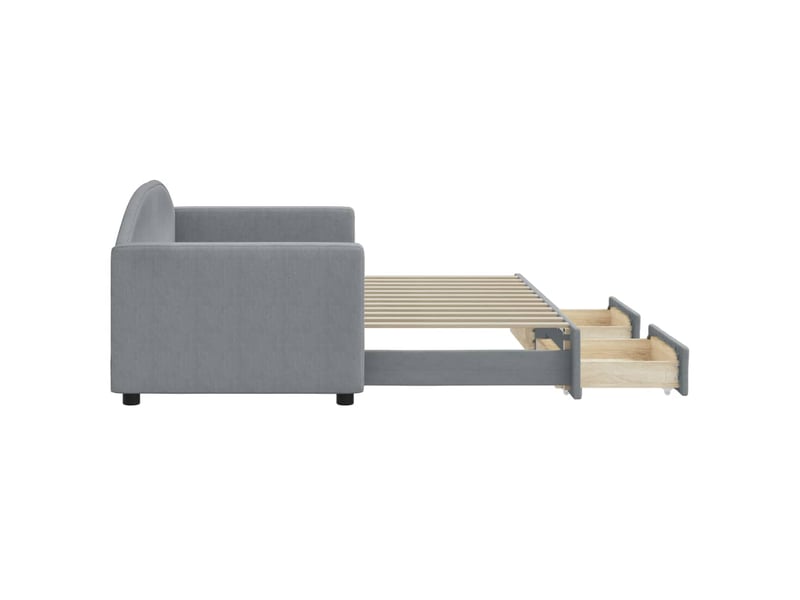 Lit simple- lit adulte - lit de jour avec gigogne et tiroirs sans matelas 80x200 cm - Conforama C