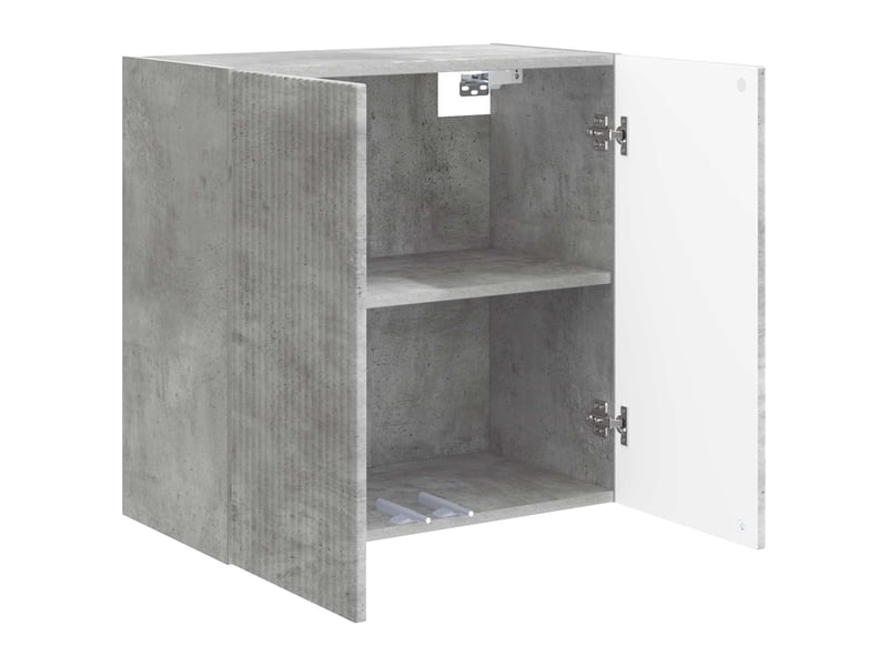  Armoire murale salon, meuble de rangement 59x31x60 cm bois d'ingénierie gris béton shl7472  - Conforama C