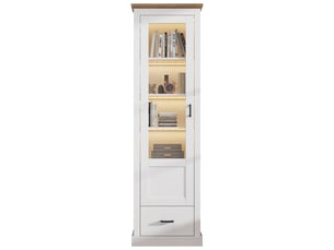 Vitrine coloris blanc 5 étagère(s) <strong>OSUPNESSEE</strong> <strong></strong> - 50 cmx178 cm