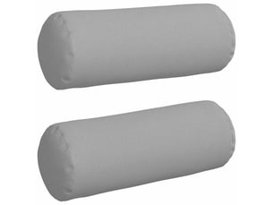 Lot de 2 coussins d'accent, coussins décoratifs, coussins lombaires tissu gris nuage ø 25 x 70 cm cf56698