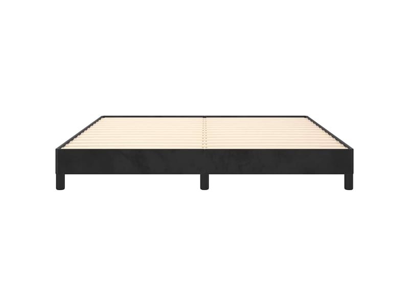  Lit double- lit adulte -  cadre de lit sans matelas noir 180x200 cm velours  - Conforama D