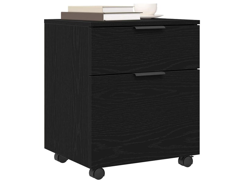  Caisson de bureau, cabinet de dossier chêne noir 45x38x54 cm bois d'ingénierie  - Conforama C