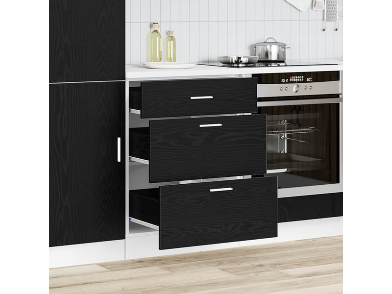  Meuble de cuisine bas chêne noir 60x46x81,5cm  - Conforama B