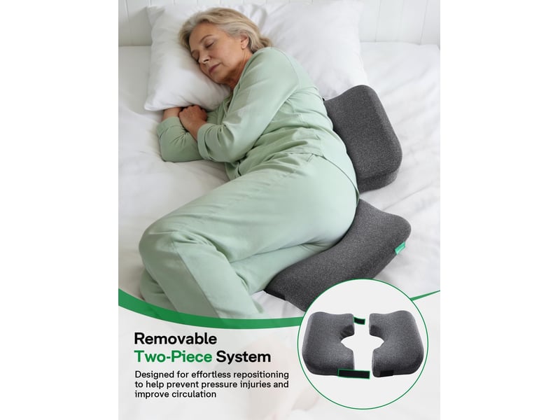 Coussin de siège en mousse à mémoire de forme, ergonomique en t – pliable, pour soulager douleurs coccyx - Conforama D