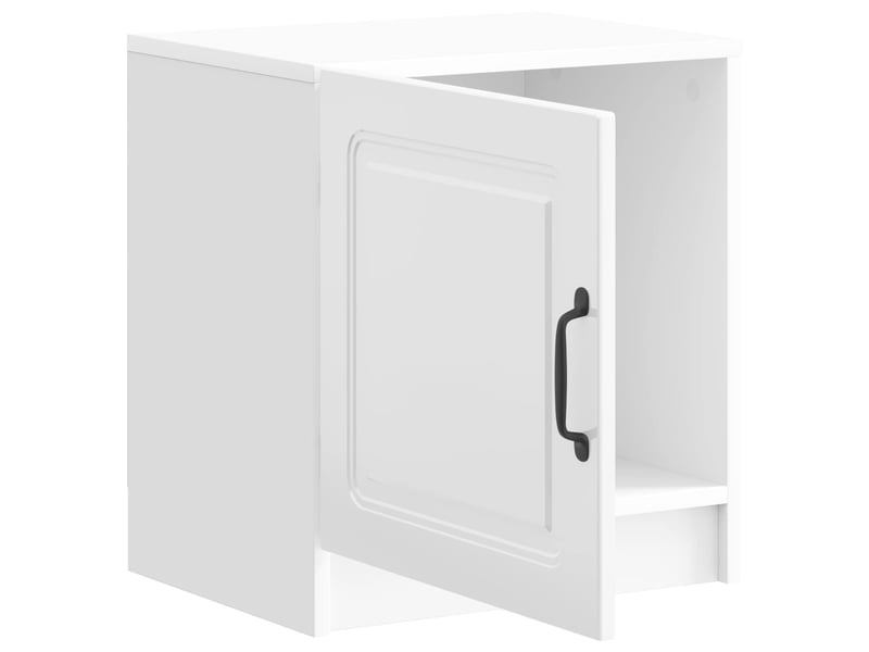  Table de chevet 2 pièces blanc brillant 43 x 34,5 x 47 cm  - Conforama D