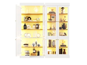 Vitrine coloris blanc - 160 cmx180 cm