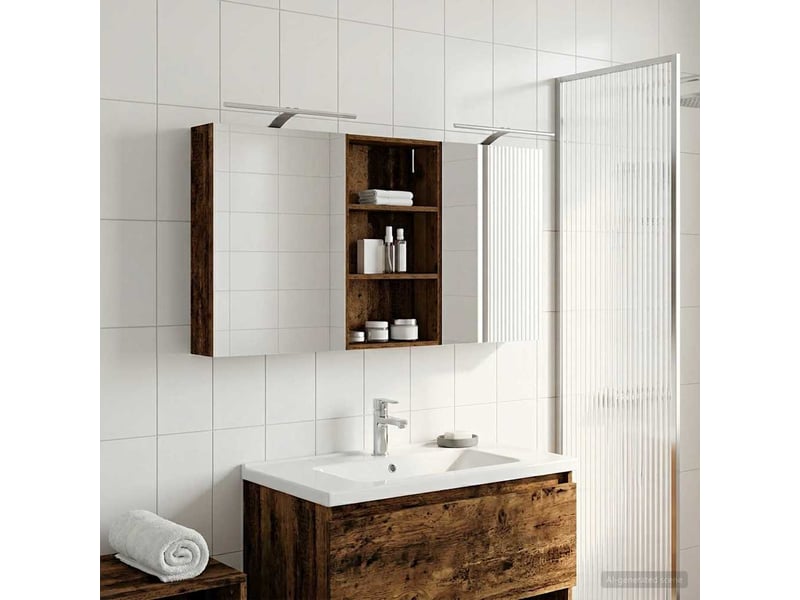 Ensemble de meubles de salle de bain 3 pc 140 x 14,5 x 70 cm cf63667 - Conforama D